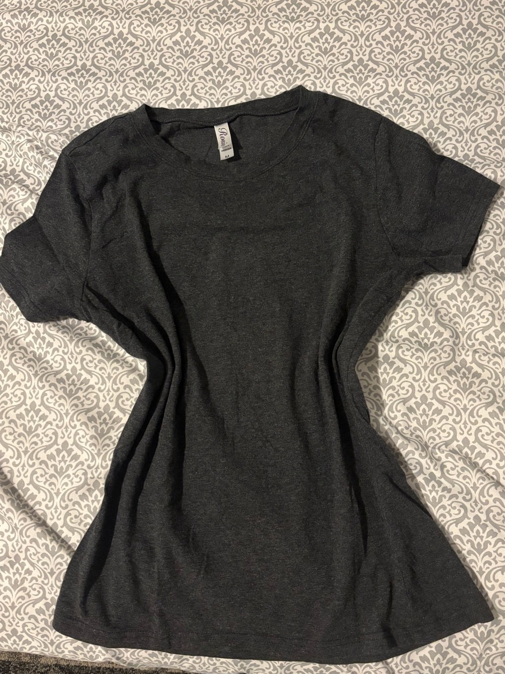 Rosio Dark Gray Short Sleeve Crew Tee